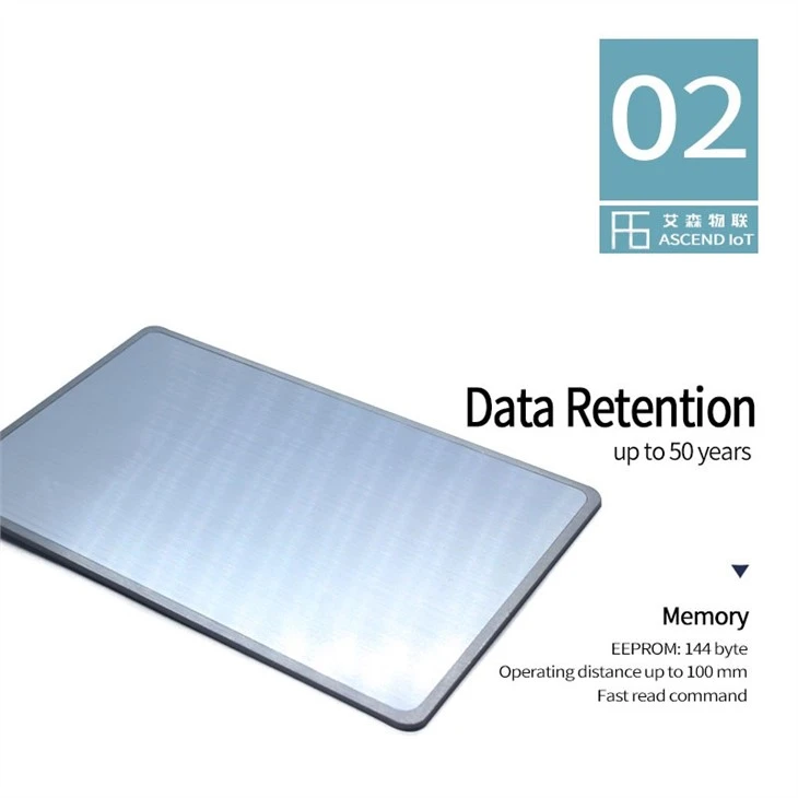 Brushed Silver Metal NFC Business Card